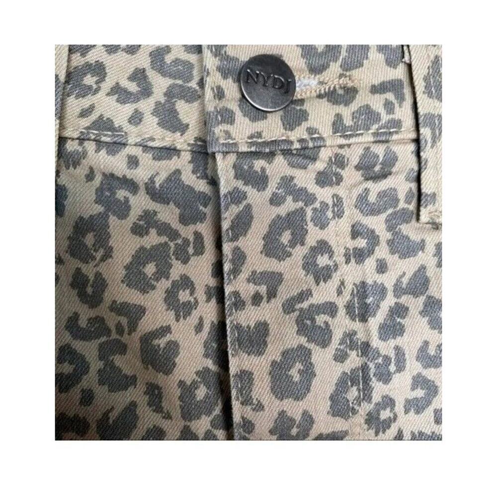 NYDJ x Chico’s Skinny Ankle Jeans Jegging Pants Lift Tuck 8 Cheetah Animal Beige - Picture 3 of 9